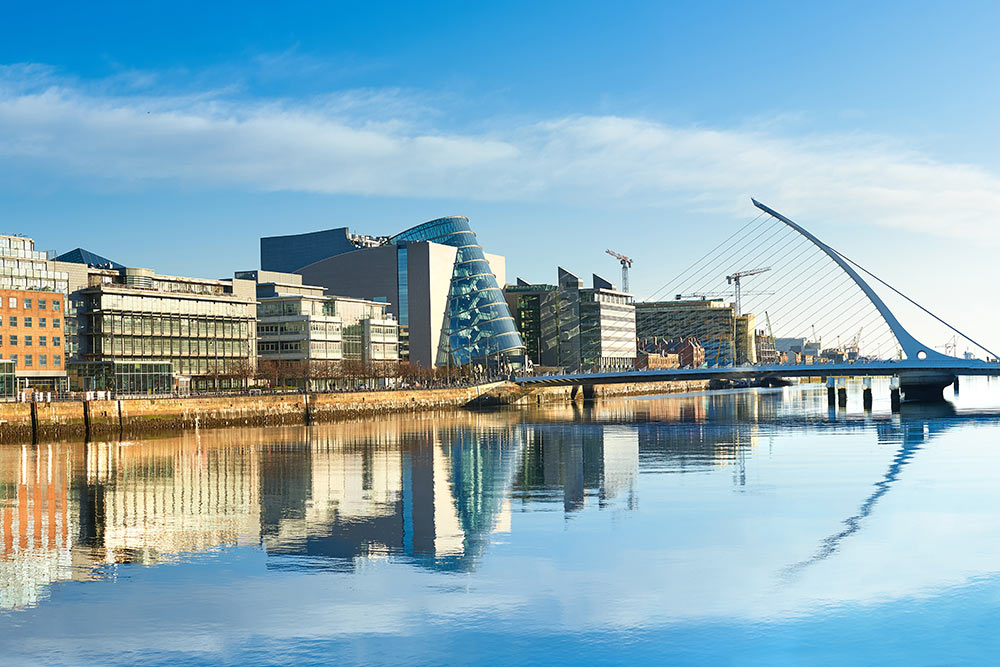 View of Dublin from the River Liffey